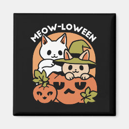 Meow-Loween - Festive Halloween Cat-design Magnet