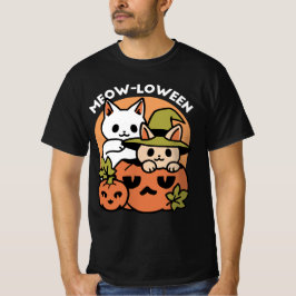 Meow-Loween - Festive Halloween Cat-design T Shirt