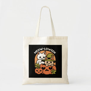 Meow-Loween - Festive Halloween Cat-design Tygkasse