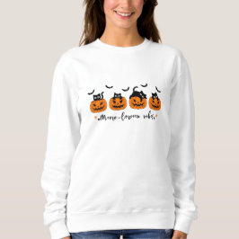 Meow-loween Vibes-Quirky Cats, Pumpkins Halloween T Shirt