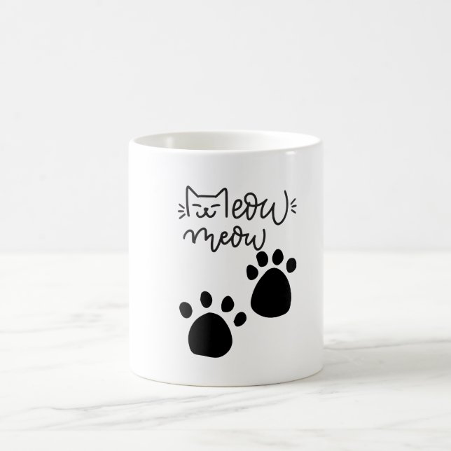 MEOW MEOW CAT LOVERS DESIGN #CatLady #FelineFashio Kaffemugg (Center)