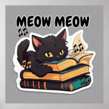 Meow Meow Cat Reading Bok