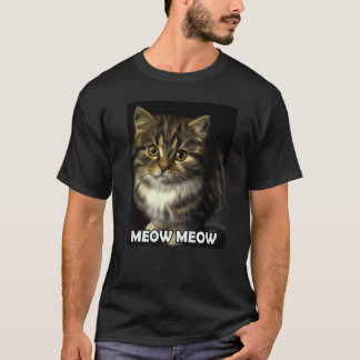 Meow Meow Cute Cat Kattunge Kitten i Kat Stil 5 T Shirt