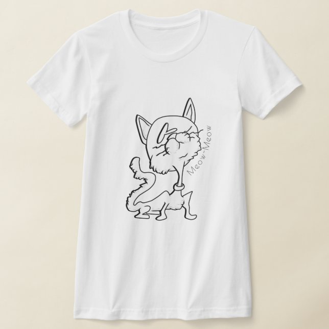 Meow-Meow D2 T Shirt (Laydown)