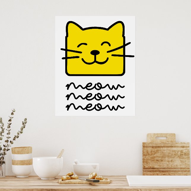 Meow Meow Poster (Kök)