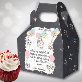 Meow Milestone: Katttema 1:a födelsedag Tack Presentaskar