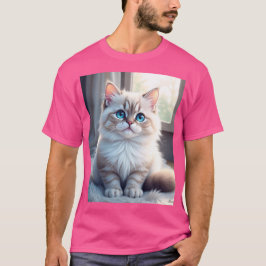 “Meow Mode On – Cute Cat Printed T-Shirt” T Shirt