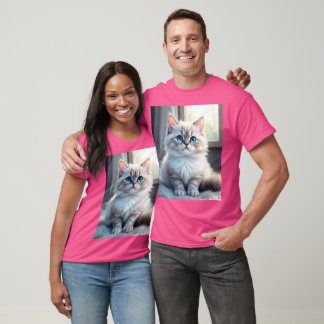 “Meow Mode On – Cute Cat Printed T-Shirt” T Shirt