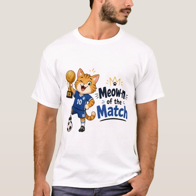 Meow-n of the Match Fotboll Katt Tröja (Framsida)