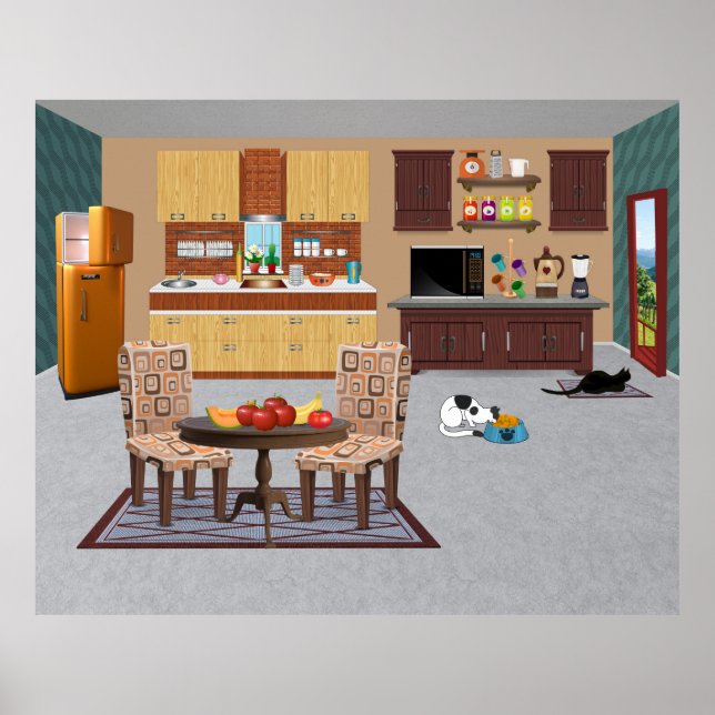 Meow-nificent köks poster (Framsidan)