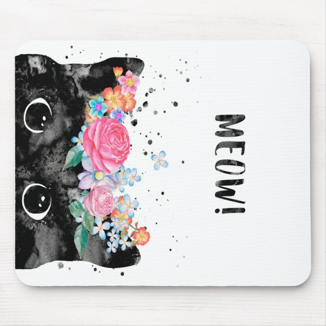Meow Peeking Cat, Kitten Cat Lover Gift Idea Musmatta (Framsidan)