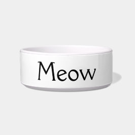 Meow Porcelain Matar Bowl för din katt