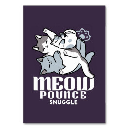 Meow Poung Snuckning - Cute Sleeping Cats Bordsnummer