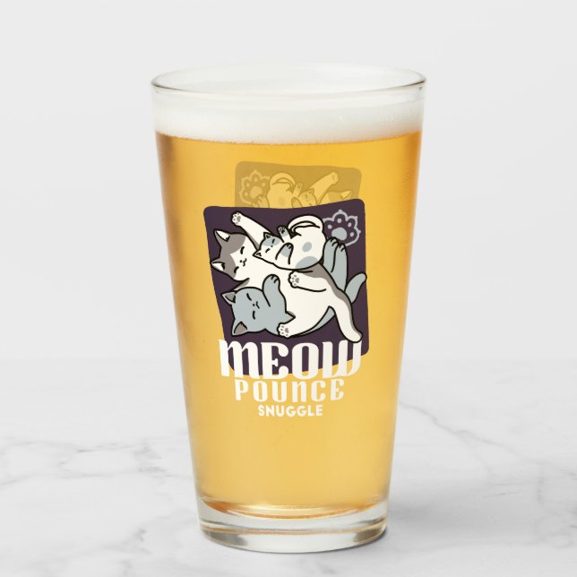 Meow Poung Snuckning - Cute Sleeping Cats Glaskopp (Framsida fylld)