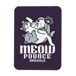 Meow Poung Snuckning - Cute Sleeping Cats Magnet