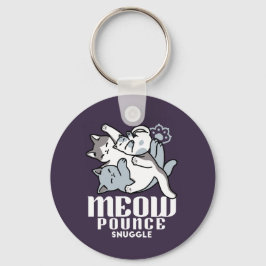 Meow Poung Snuckning - Cute Sleeping Cats Nyckelring