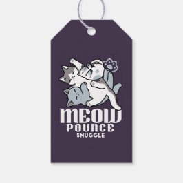 Meow Poung Snuckning - Cute Sleeping Cats Presentetikett