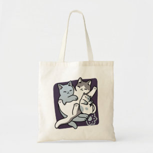 Meow Poung Snuckning - Cute Sleeping Cats Tygkasse