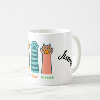 Meow Purr Scratch - Cute Funny Cat Tass Mugg