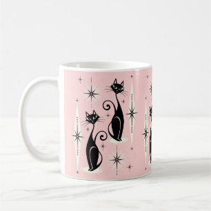 Meow Retro Atomic Cats ©studioxtine Kaffemugg