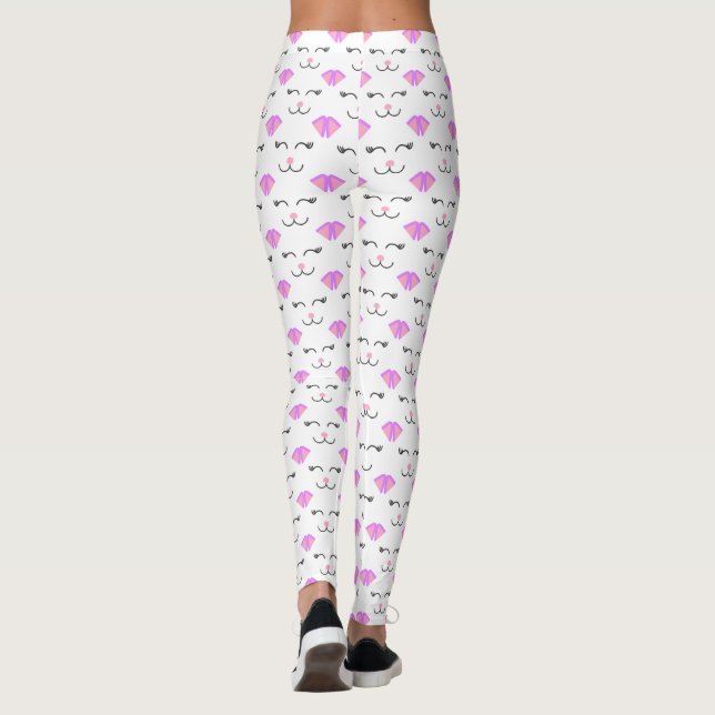 Meow Retro Kattunge Leggings (Baksida)