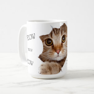 Meow Smell Nip Funny Cat Photo Kaffemugg