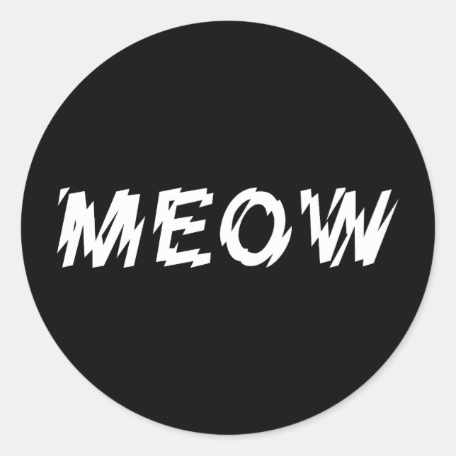 MEOW STICKERS RUNT KLISTERMÄRKE (Framsida)
