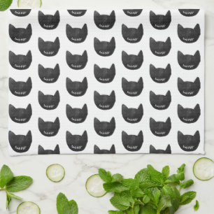 Meow Svarta katter Kökshandduk