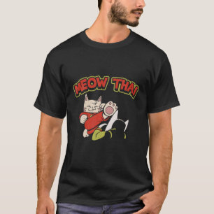 Meow Thai Cat Muay Thai med en fin katt T Shirt