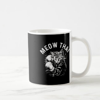 Meow Thai Funny Muay Thai Boxing Cat Martial Arts Kaffemugg