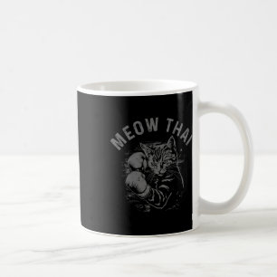 Meow Thai Funny Muay Thai Boxing Cat Martial Arts Kaffemugg