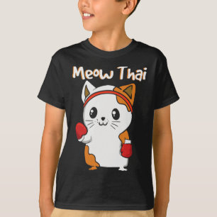 Meow Thai martial Arts Cat Jiu-jitsu Karate Fighte T Shirt