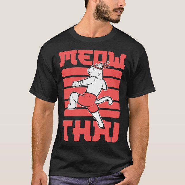 Meow Thai Muay Thai Fighter T Shirt (Framsida)