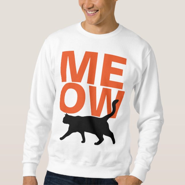 MEOW-trendigets sweatshirts på katt Sweatshirt (Framsida)