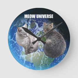MEOW UNIVERSE RUND KLOCKA