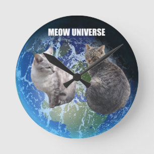 MEOW UNIVERSE RUND KLOCKA