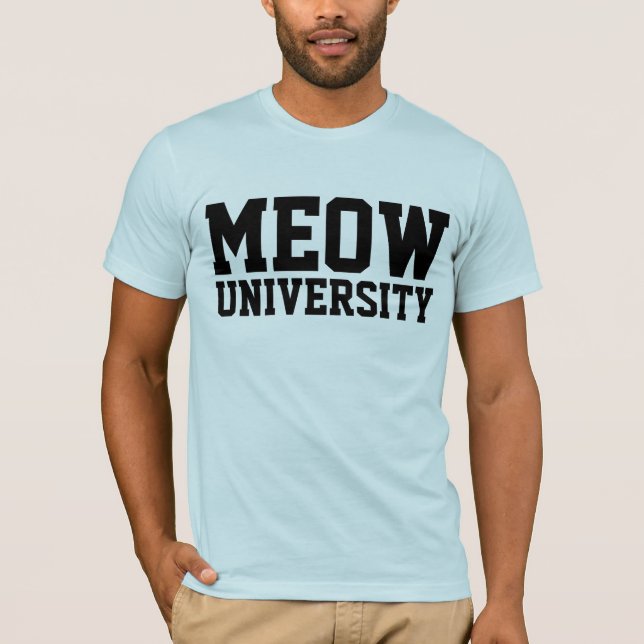 MEOW UNIVERSITY katt T-shirts (Framsida)
