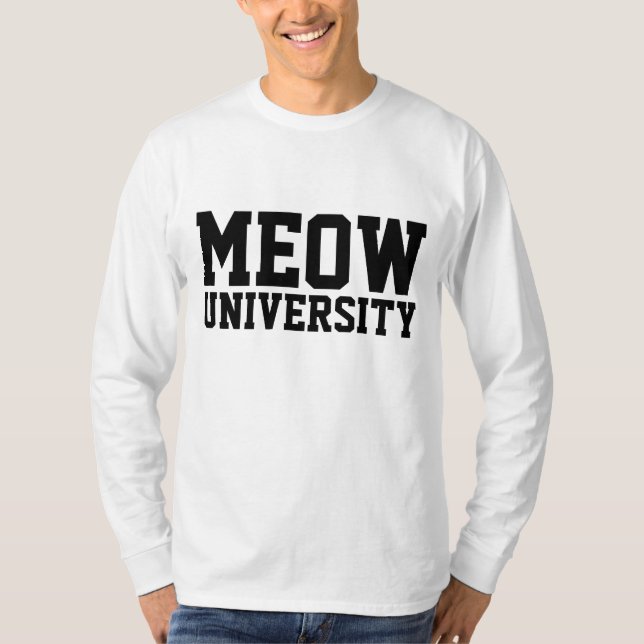 MEOW UNIVERSITY, Roliga Katt T-shirts (Framsida)