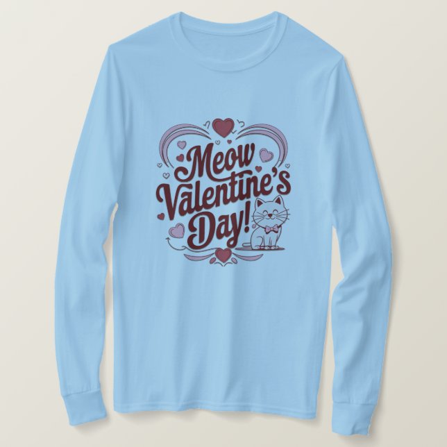 Meow Valentine T Shirt (Design framsida)