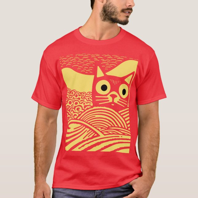 Meow vintage vintage retro t shirt (Framsida)