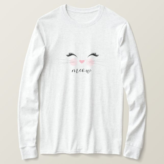 Meow Whiskers Kattunge T Shirt (Design framsida)