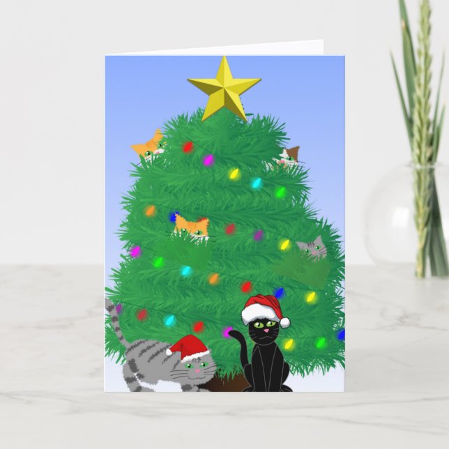 Meow-y Christmas Kort (Framsida)