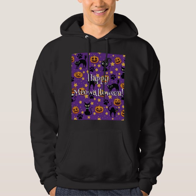 Meowalloween Hooded Sweatshirt (Framsida)