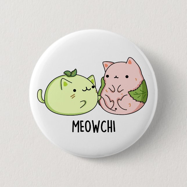 Meowchi Funny Mochi Pun Knapp (Framsida)