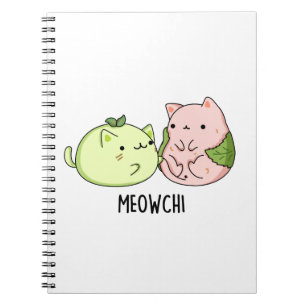 Meowchi Rolig Mochi Puns Anteckningsbok
