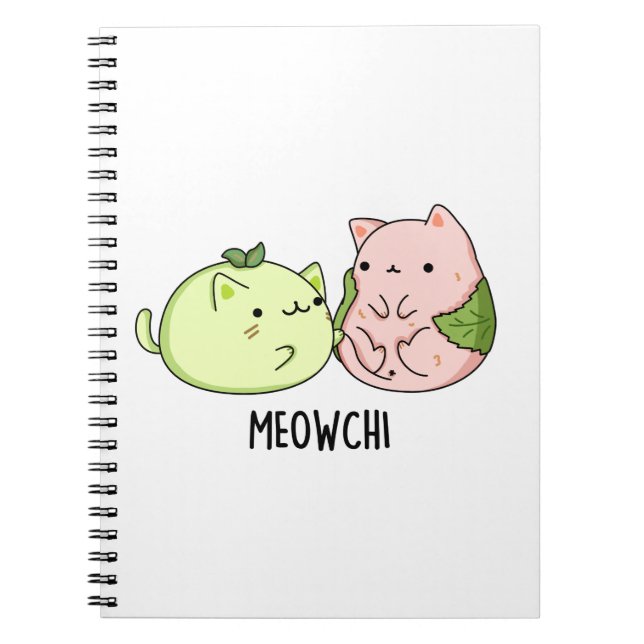 Meowchi Rolig Mochi Puns  Anteckningsbok (Framsidan)