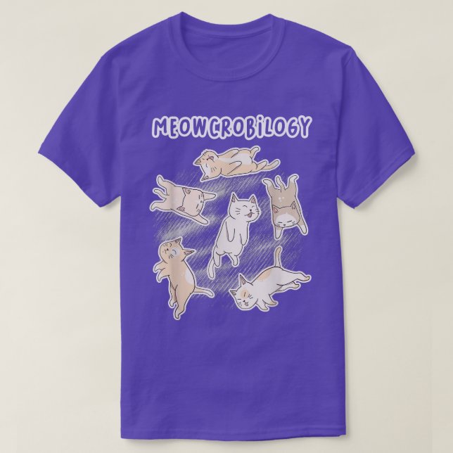 Meowcrobiology Microbiology Science Cat Lovers T Shirt (Design framsida)