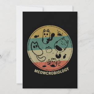 Meowcrobiology Microbiology Science Funny Cat Kärl Julkort