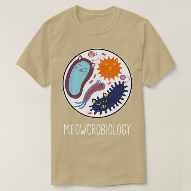 Meowcrobiology Science Cat Lover Premium 1418 T Shirt (Design framsida)