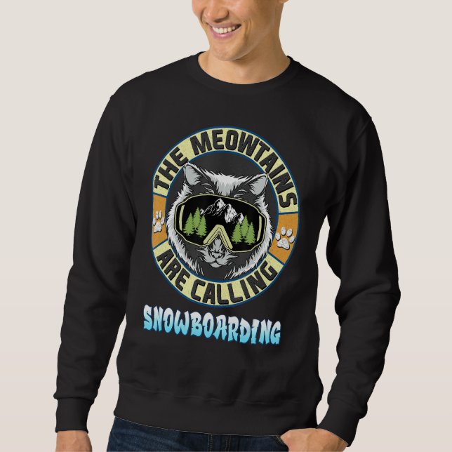 Meowdinerna kallar nu "Snowboarder" Lång Ärmad Tröja (Framsida)